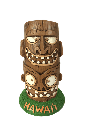 Hawaii 2-Head Tiki Coin Bank