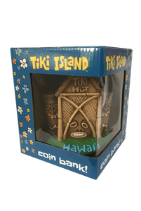 Hawaii Tiki Hut Coin Bank