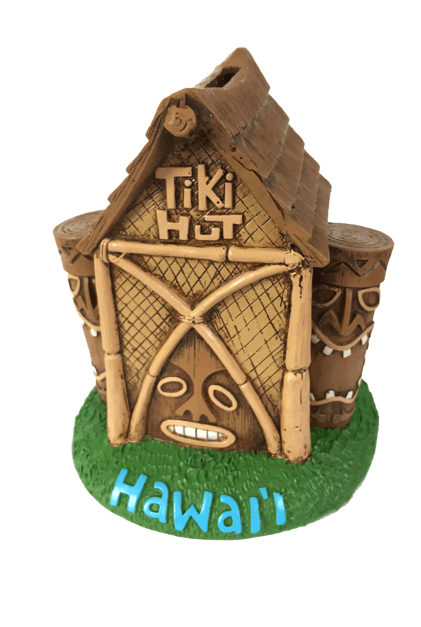 Hawaii Tiki Hut Coin Bank