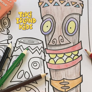 Tiki Island Coloring Adventure Book